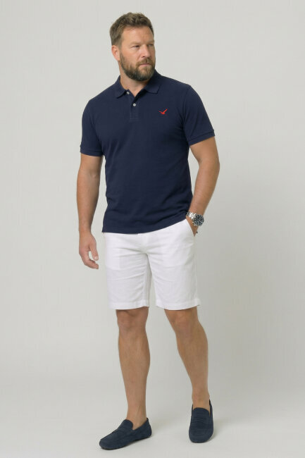 Navy Blue Plus Size Polo T-Shirt - 2