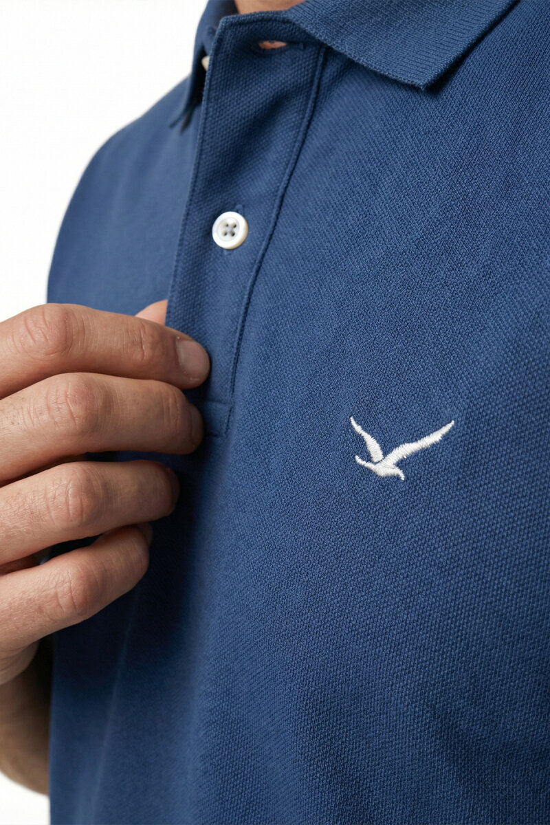 Indigo %100 Gazeli Ege Pamuğu Polo Tişört - 4