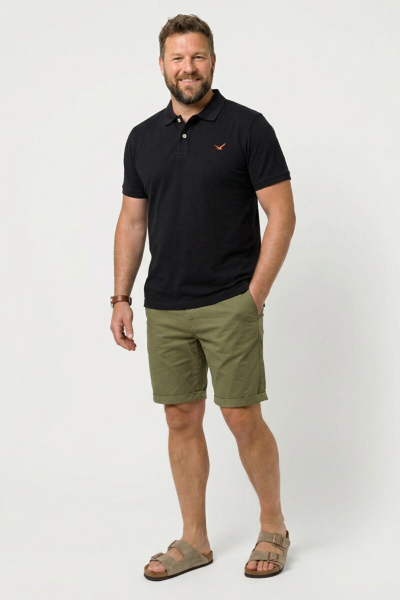 Black Plus Size Polo T-Shirt - 5