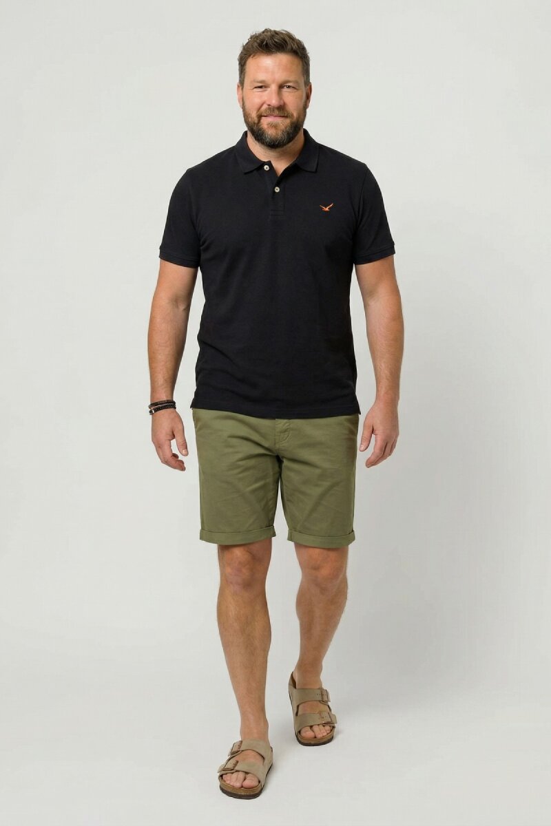 Black Plus Size Polo T-Shirt - 2