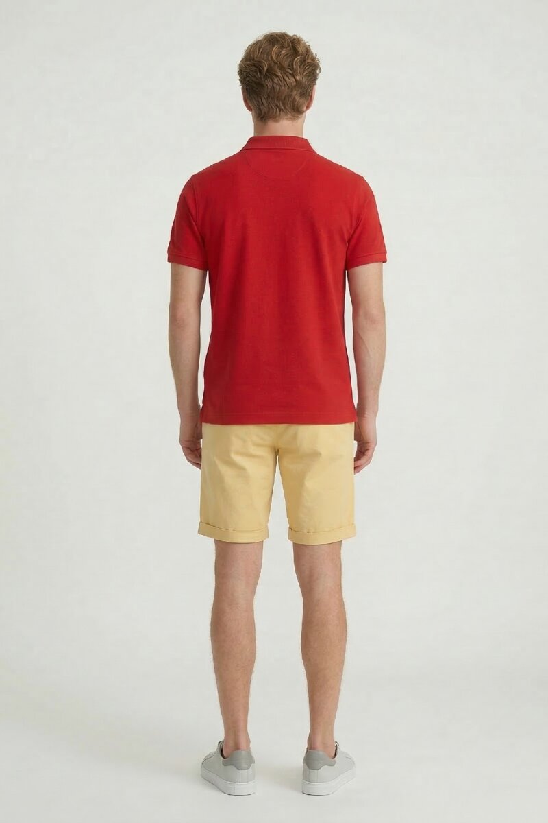 Red 100% Cotton Polo T-shirt - 6