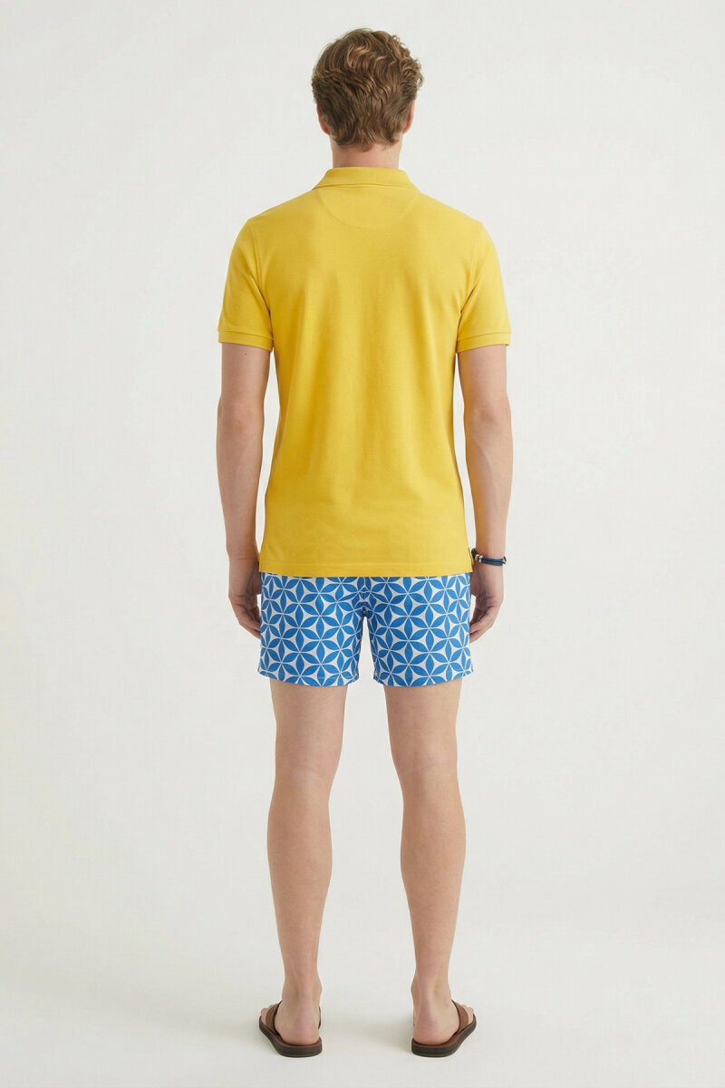 Sarı %100 Pamuk Polo Tişört - 6