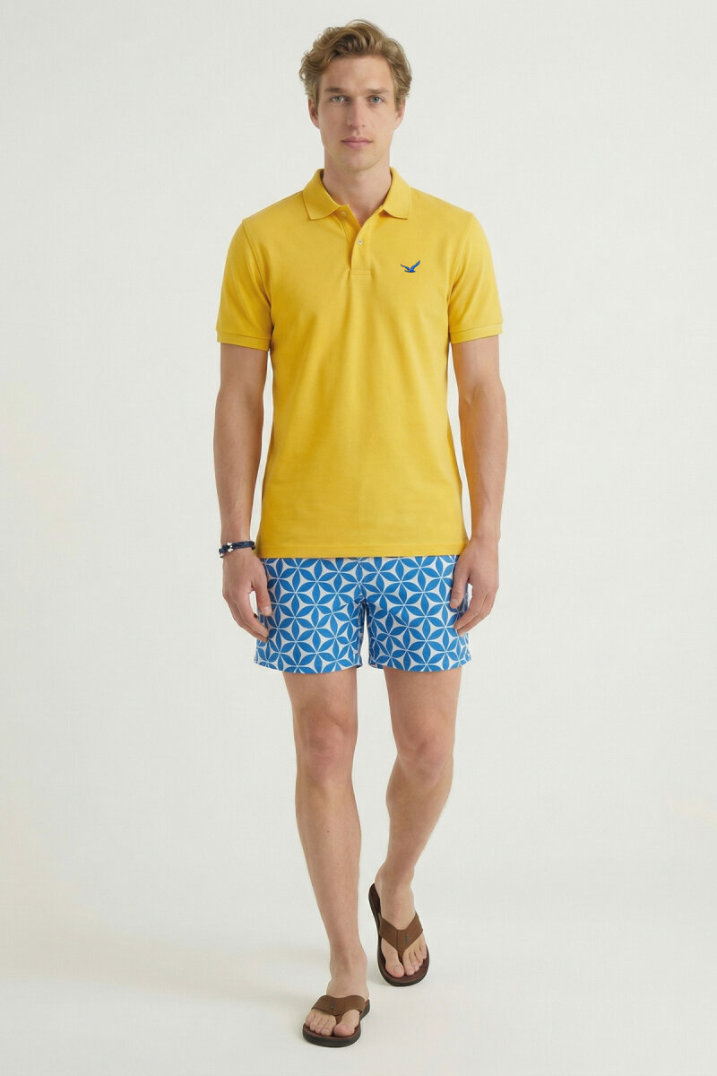 Yellow 100% Cotton Polo T-shirt (1)