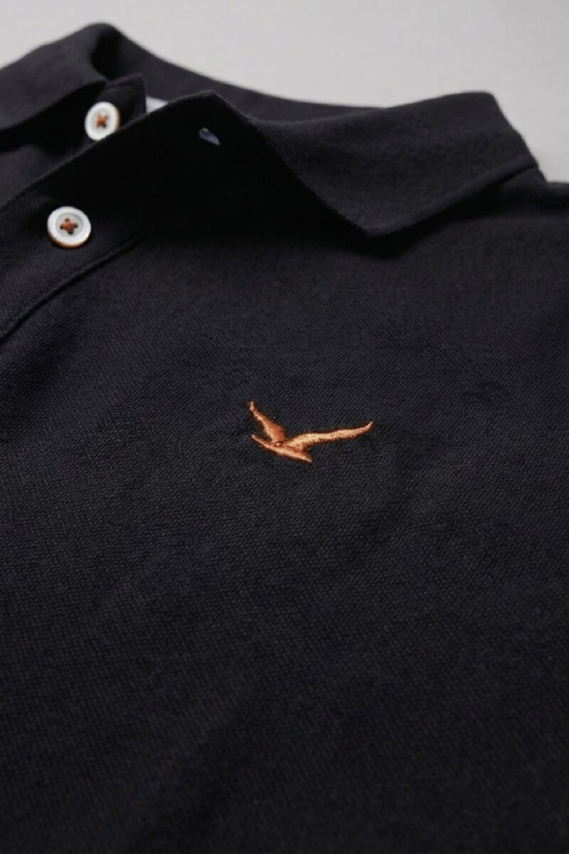 Siyah Büyük Beden Polo Tişört - 3