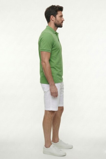 Su Yeşili %100 Pamuk Polo Tişört - 4