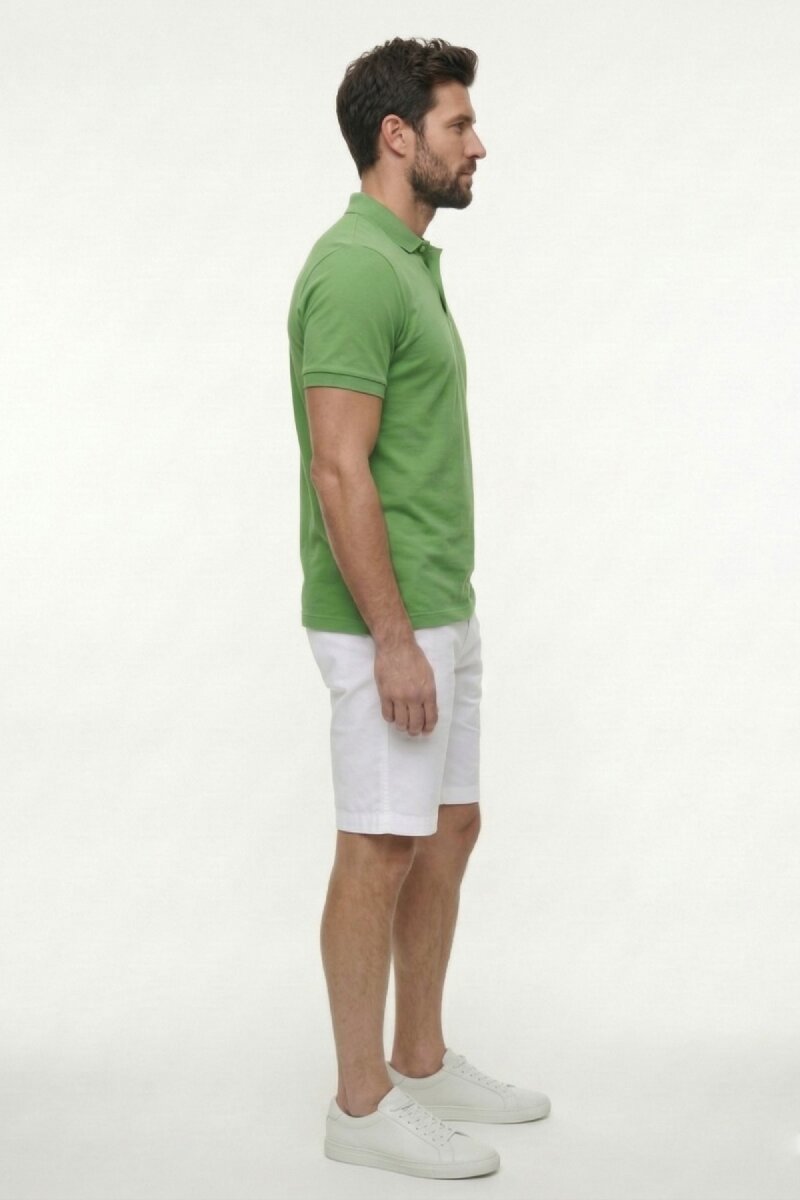 Su Yeşili %100 Pamuk Polo Tişört - 4