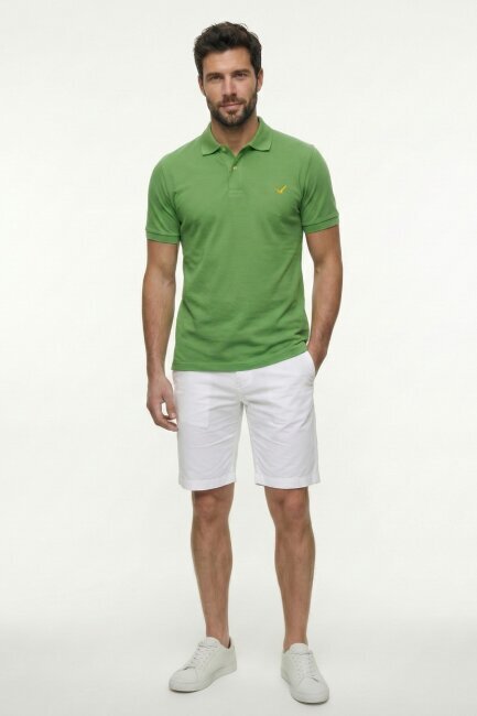 Su Yeşili %100 Pamuk Polo Tişört - 5