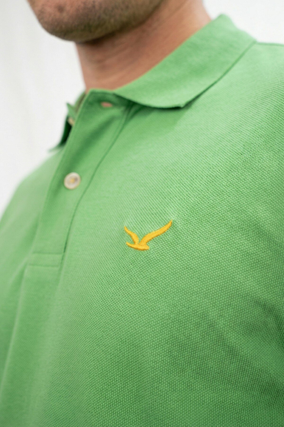 Su Yeşili %100 Pamuk Polo Tişört - 3