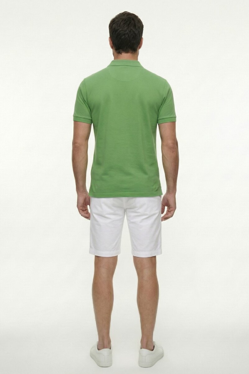 Su Yeşili %100 Pamuk Polo Tişört - 6
