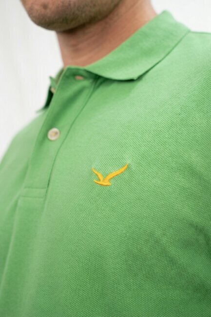 Su Yeşili %100 Pamuk Polo Tişört - 3