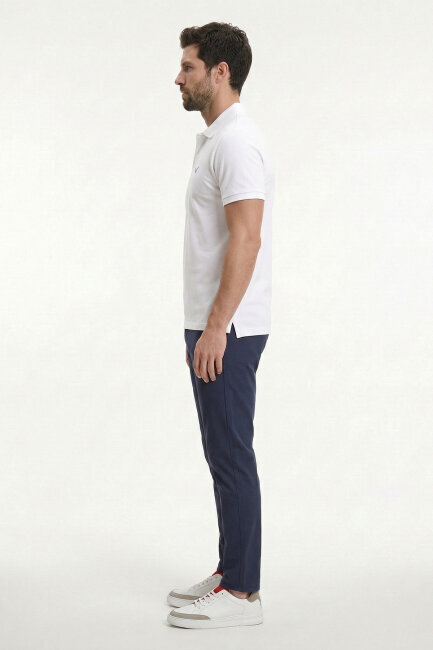 White 100% Cotton Polo T-shirt - 4