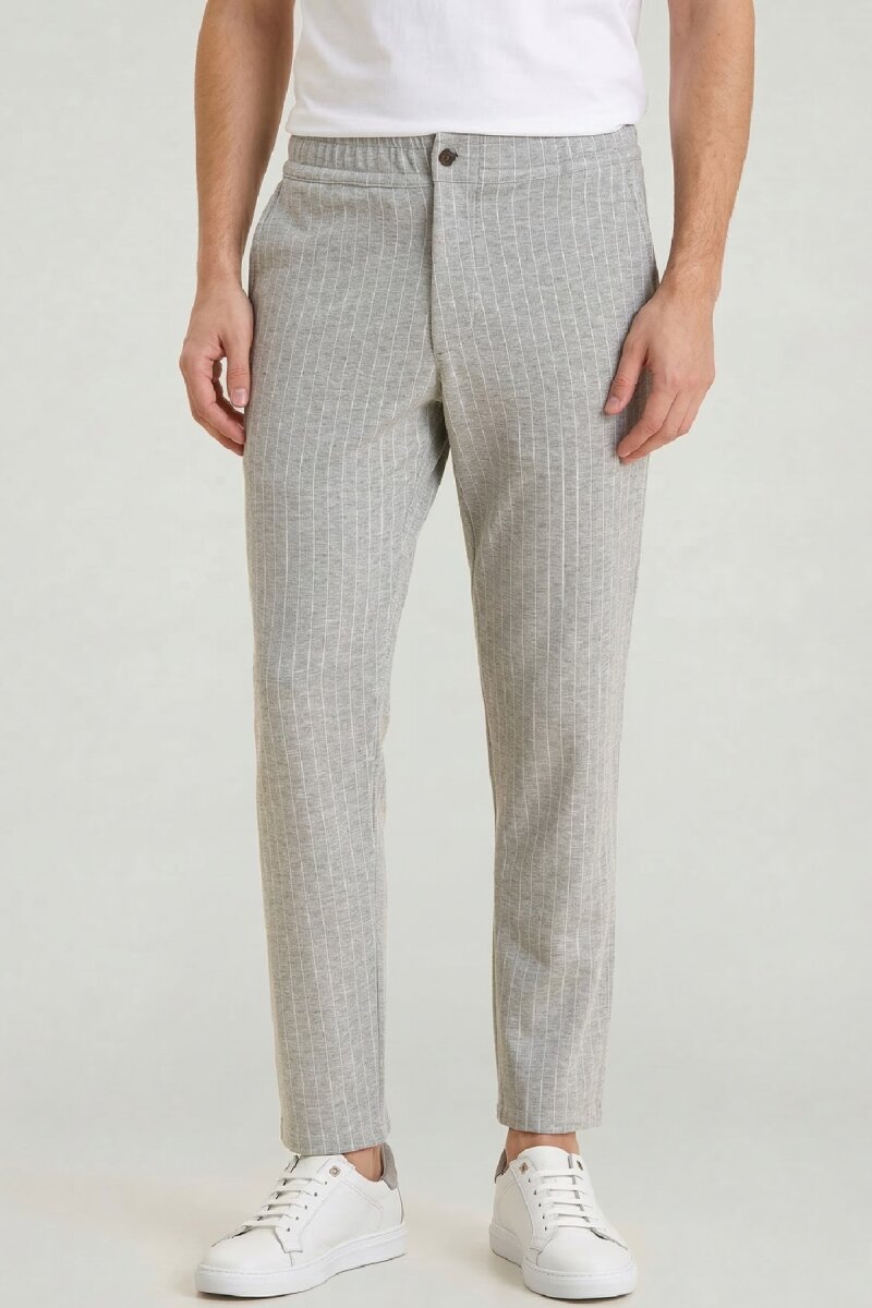 Gri Çzigili Sweat Pantolon