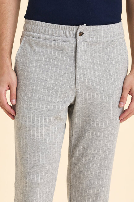Gri Çzigili Sweat Pantolon