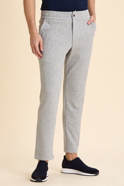Gri Çzigili Sweat Pantolon (1)
