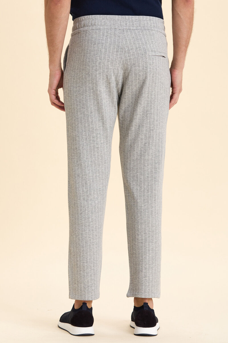 Gri Çzigili Sweat Pantolon - 6