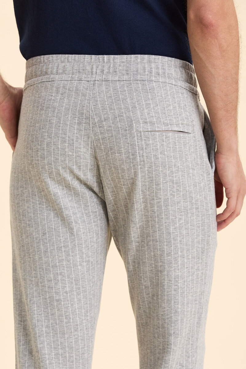 Gri Çzigili Sweat Pantolon - 7
