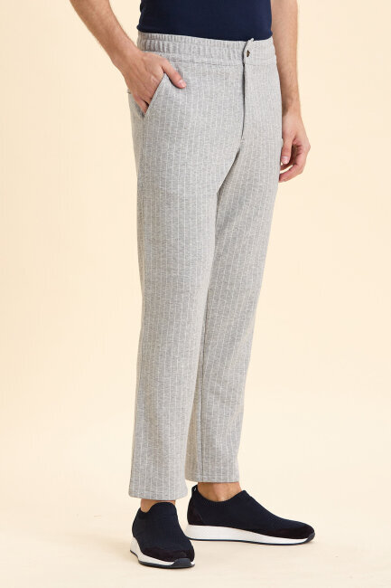 Gri Çzigili Sweat Pantolon - 8
