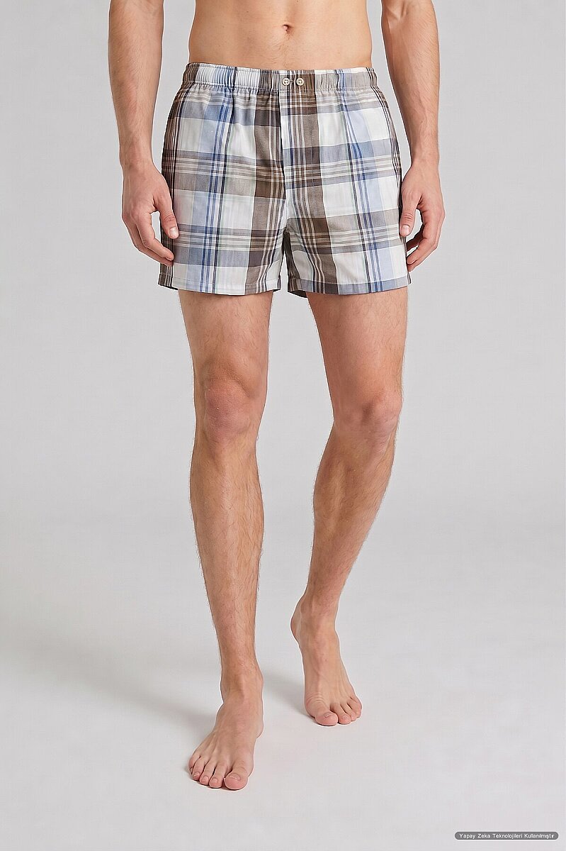 Kahverengi %100 Pamuk Boxer