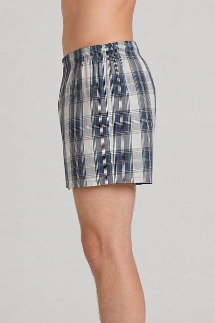 Mavi %100 Pamuk Boxer - 2