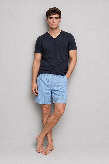 Mavi %100 Pamuk Boxer - 3