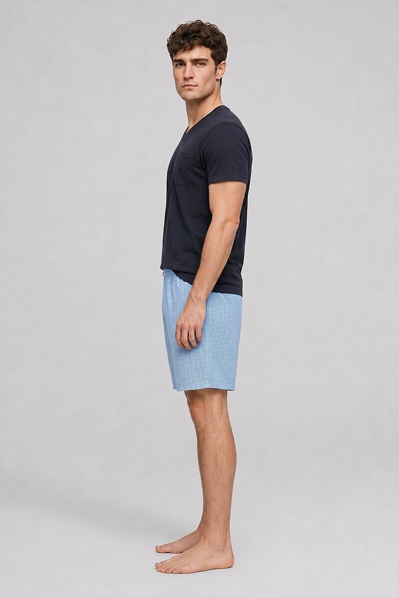 Mavi %100 Pamuk Boxer - 4