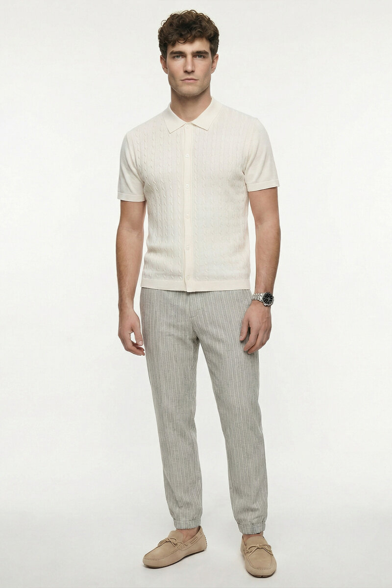 Off-White 100% Cotton Polo Knit (1)