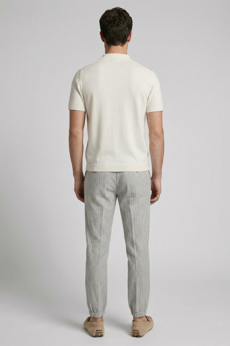 Off-White 100% Cotton Polo Knit - 6