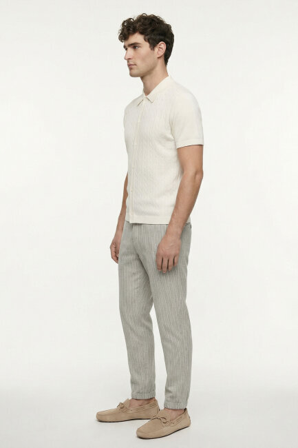 Off-White 100% Cotton Polo Knit - 3