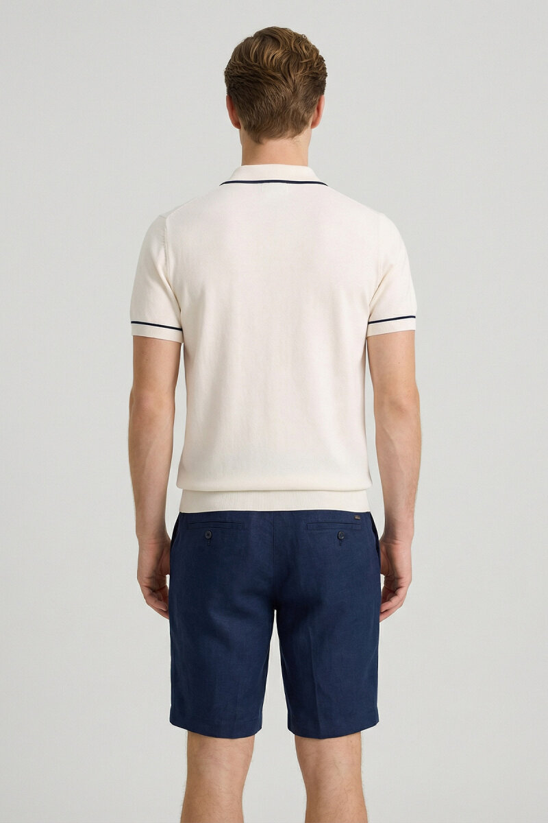 Off-White 100% Fine Cotton Polo Sweater - 6