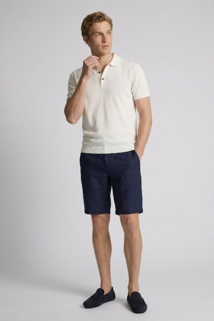 Kırık Beyaz %100 Pamuk Polo Tişört - 2