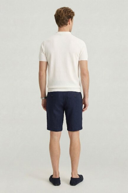 Kırık Beyaz %100 Pamuk Polo Tişört - 6