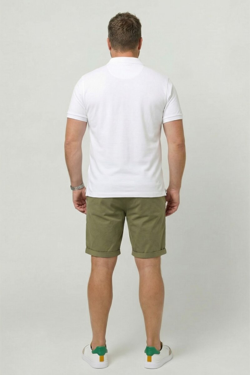 White Plus Size Polo T-Shirt - 6