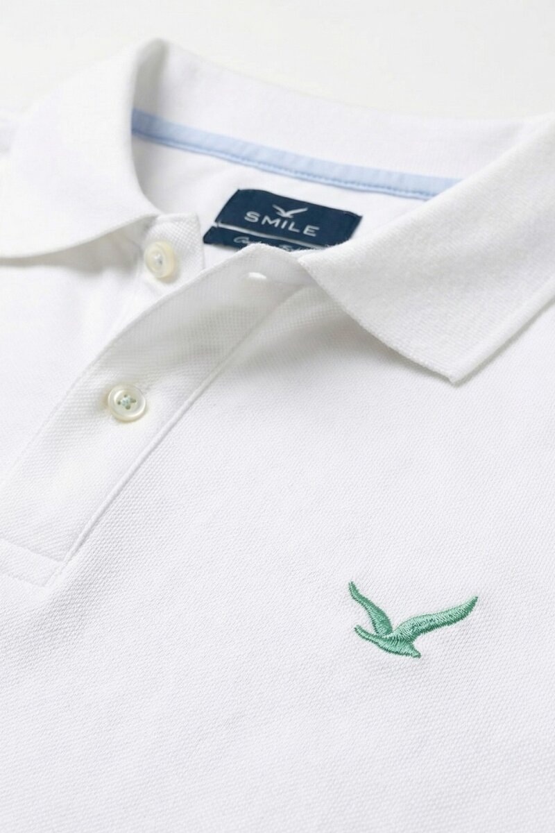 White Plus Size Polo T-Shirt - 3