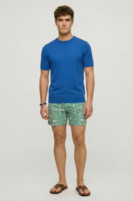 Sax %100 Pamuk Bisiklet Yaka Triko Tişört - 2