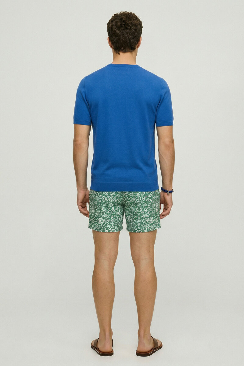 Sax %100 Pamuk Bisiklet Yaka Triko Tişört - 5