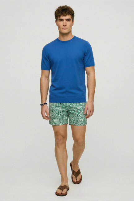 Sax %100 Pamuk Bisiklet Yaka Triko Tişört - 4