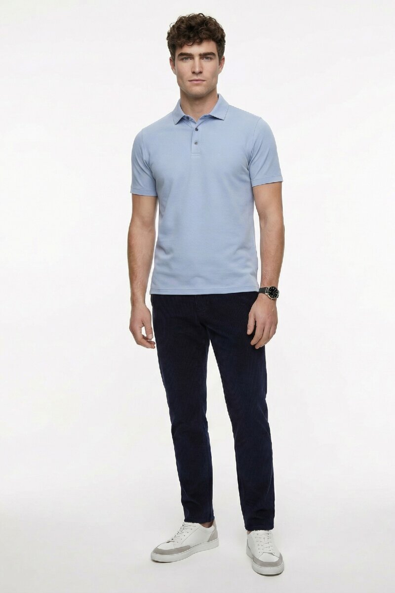 Mavi Polo Tişört - 5