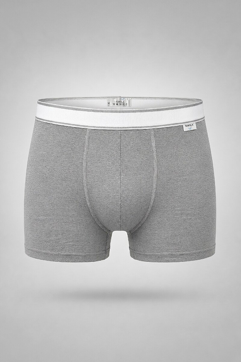 Gri Melanj Pamuklu Boxer