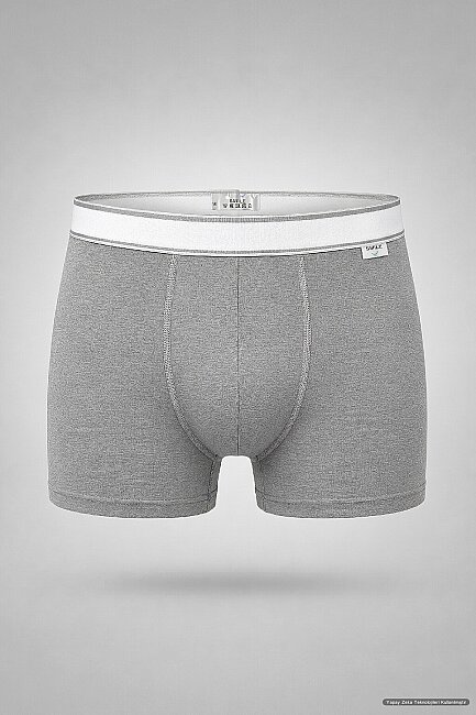 Gri Melanj Pamuklu Boxer