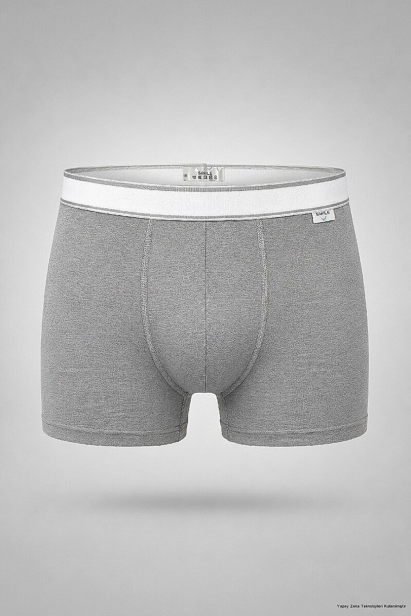 Gri Melanj Pamuklu Boxer