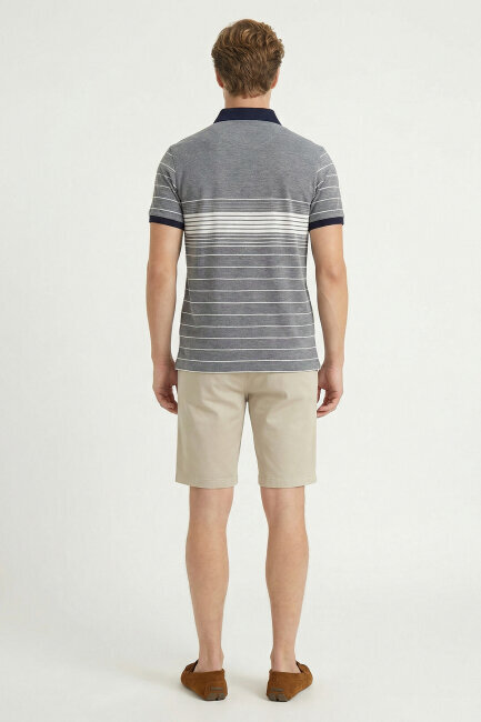 Grey 100% Cotton Polo T-shirt - 6