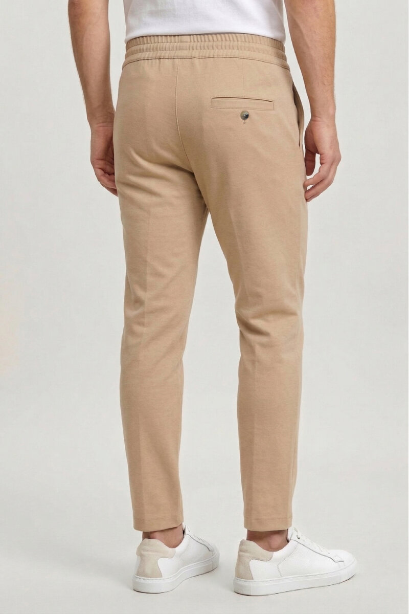 Beige Cotton Sweatshirt Pants - 5