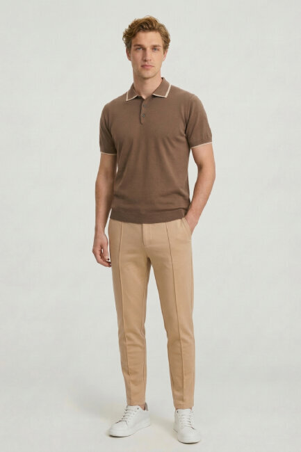 Beige Cotton Sweatshirt Pants - 2