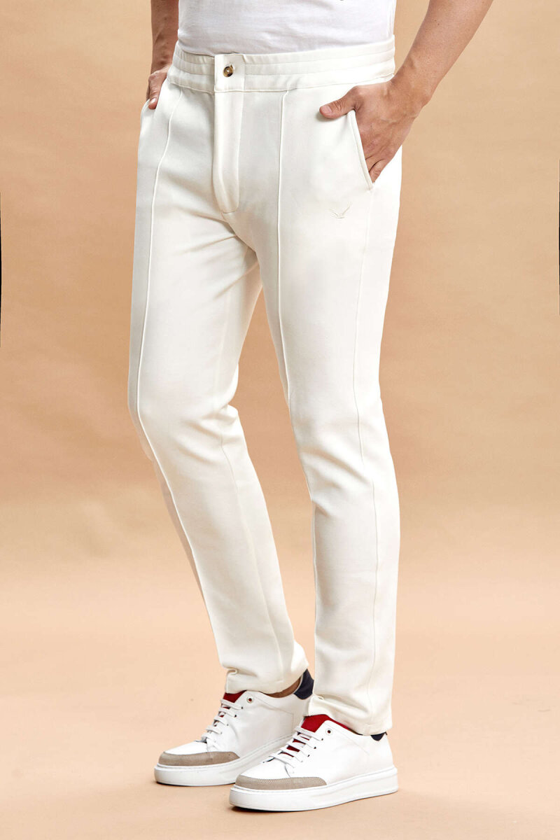 Off-White Cotton Sweatshirt Pants - 3