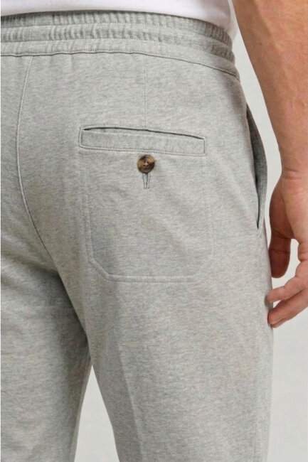 Grey Melange Cotton Sweatshirt Pants - 4