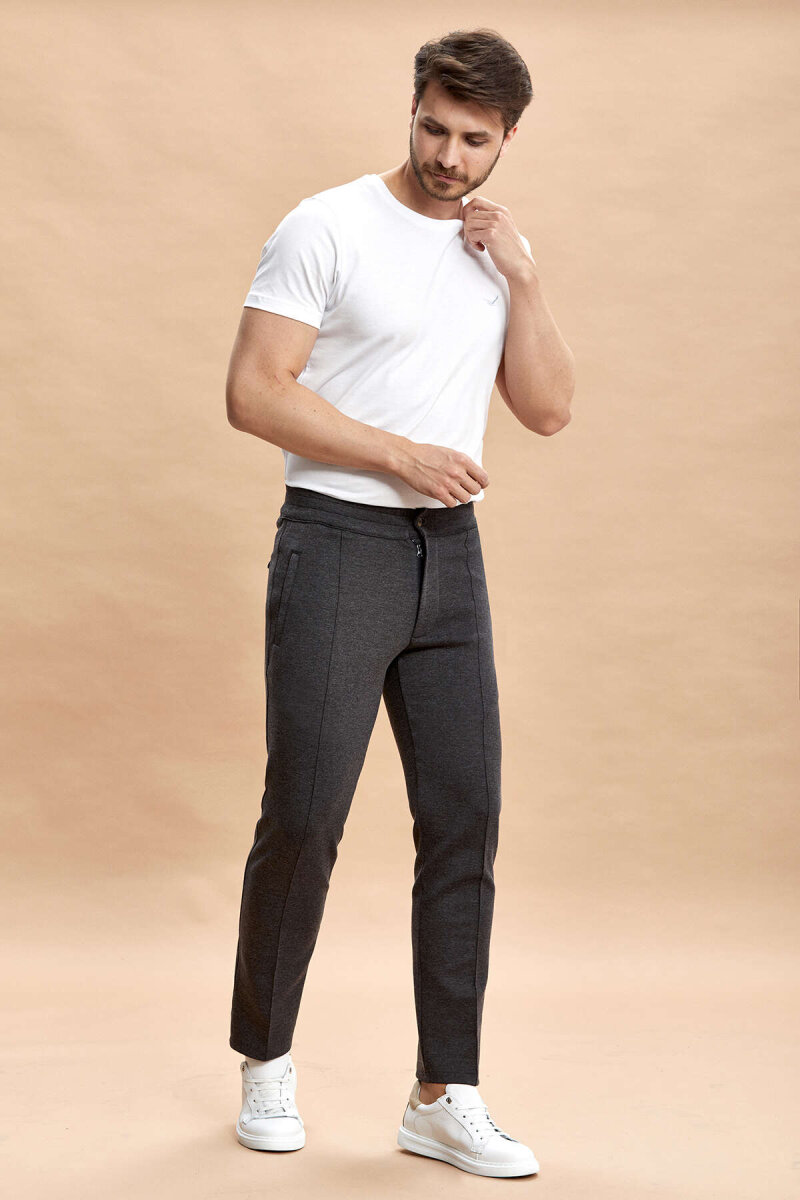 Anthracite Cotton Sweatshirt Pants