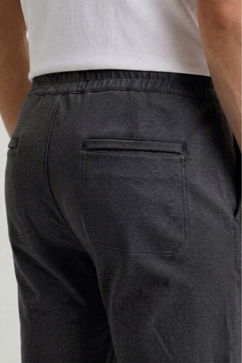 Anthracite Cotton Sweatshirt Pants - 4