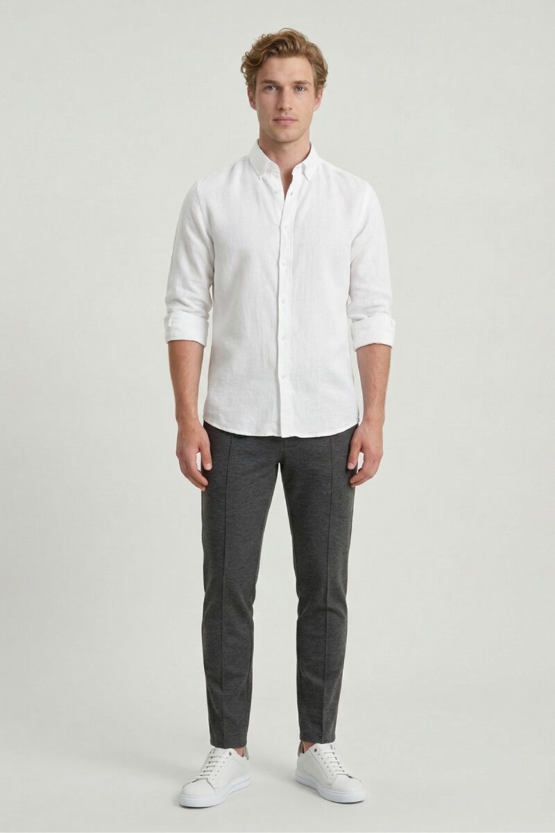 Anthracite Cotton Sweatshirt Pants (1)