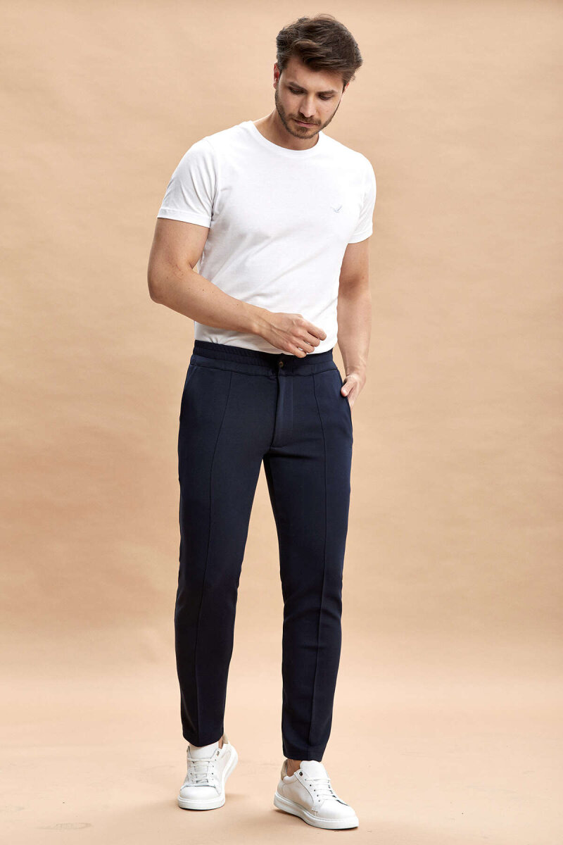 Navy Blue Cotton Sweatshirt Pants