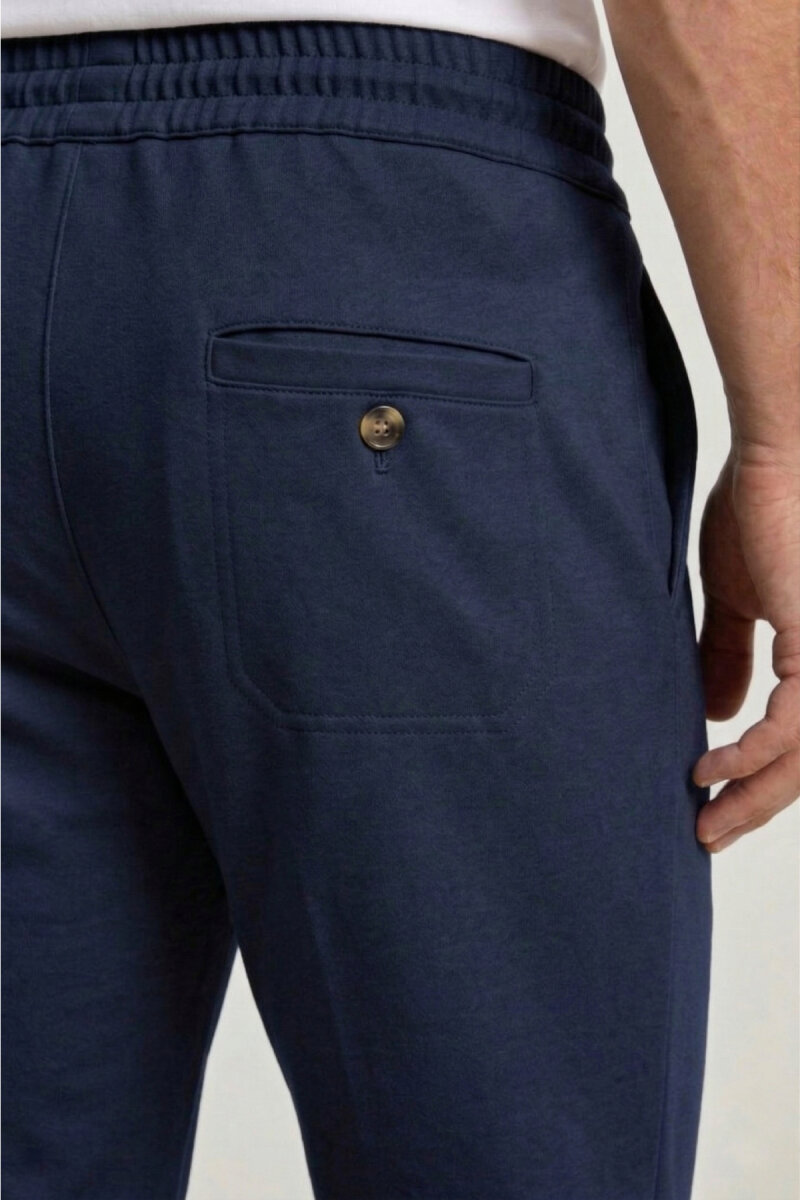 Navy Blue Cotton Sweatshirt Pants - 4